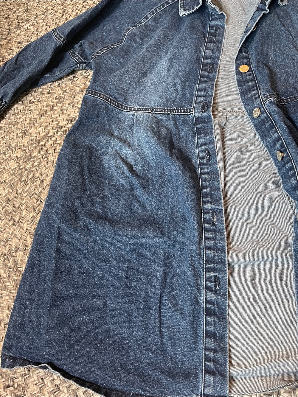 Denim Button-Front Jacket - Picture 4 of 8